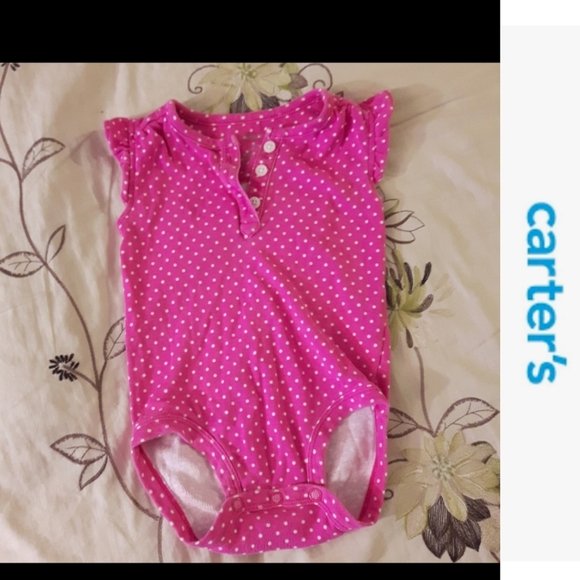 size 9M baby girls cute polka dotted onesie - Picture 7 of 7